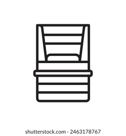 Recycling Chair Outline Icon Vector Illustration