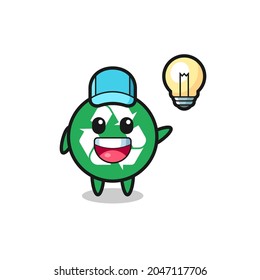 recycling character cartoon getting the idea , cute design