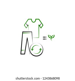 Recycling, clothes icon. Element of Recycling 2 color icon. Thin line icon for website design and development, app development. Premium icon