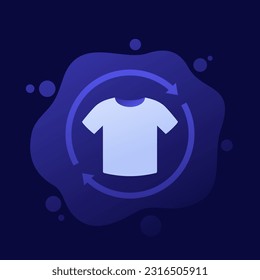 recycling clothes icon with a shirt, vector design