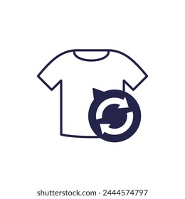 recycling clothes, reuse shirt icon