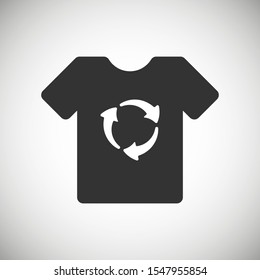 Recycling clothing items, battery symbol, vector graphics