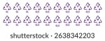 Recycling code arrow icon symbol set. Packaging Recycle logo sign. Vector illustration image. Isolated on white background.