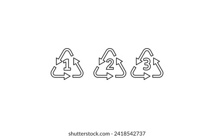 
Recycling code table. Resin identification code vector illustration.