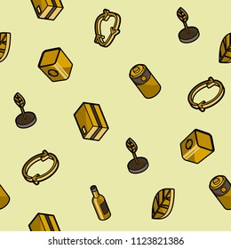 Recycling color outline isometric pattern