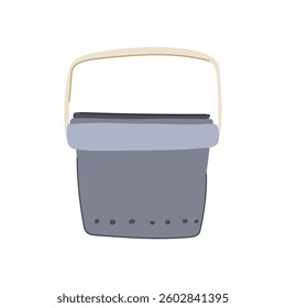 recycling compost bin cartoon. kitchen garden, environment nutrients, decomposition microbes recycling compost bin sign. isolated symbol vector illustration