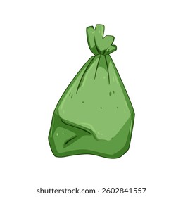 recycling compostable trash bag cartoon. natural plantbased, renewable earthfriendly, disposable degradable recycling compostable trash bag sign. isolated symbol vector illustration