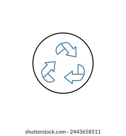 recycling concept line icon. Simple element illustration. recycling concept outline symbol design.