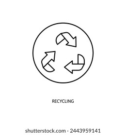 recycling concept line icon. Simple element illustration. recycling concept outline symbol design.