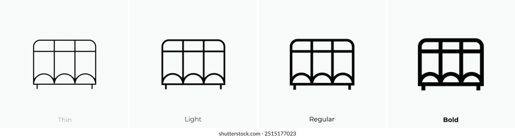 recycling container icon. Thin, Light Regular And Bold style design isolated on white background