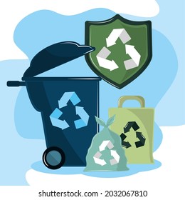 recycling containers ecological and environmental friendly