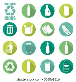 Recycling design icons