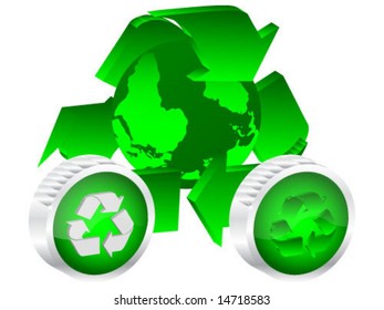recycling earth illustration
