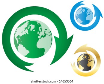 Recycling-Erde - Vektorgrafik