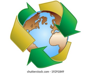 Recycling-Erde - Vektorgrafik