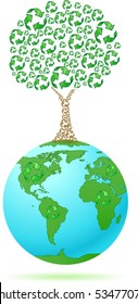 Recycling the Earth - vector illustration
