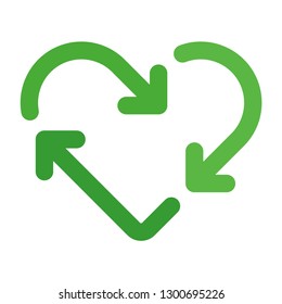 Recycling. Eco-friendly sign. Green concept.