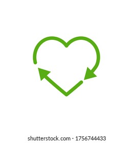 Recycling. Eco-friendly sign. Green concept.