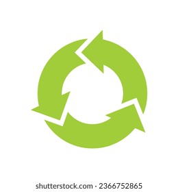 Icono de vector de línea delgada de la ecología del reciclaje