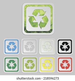 Recycling ecology vector icons