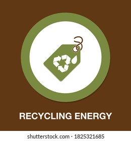 icono de energía de reciclaje - simple, vector, icono para el diseño de sitios web, aplicación móvil, ui. Ilustración vectorial
