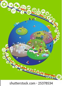 Recycling & Environment Theme - Part 17 (vector)