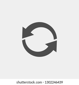 Recycling flat vector icon. Arrow flat vector icon