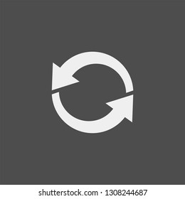 Recycling flat vector icon. Arrow flat vector icon