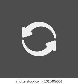 Recycling flat vector icon. Arrow flat vector icon