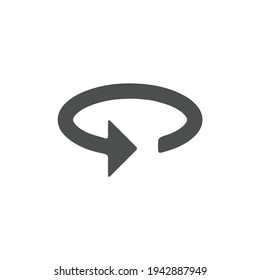 Reciclando icono de vector plano. Icono de vector plano de flecha