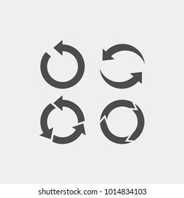 Recycling Flat Vector Icon. Arrows Flat Vector Icon