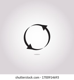 Recycling flat vector icon. Arrows flat vector icon