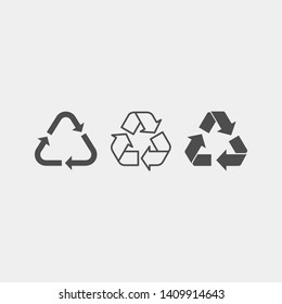 Recycling flat vector icon. Recycled package vector icon