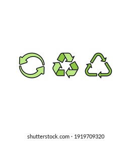 Reciclando iconos vectoriales planos. Fijación de iconos vectoriales planos