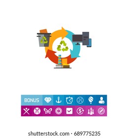 Recycling garbage concept icon