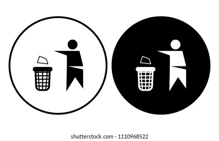 Recycling garbage icon