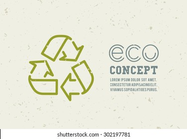 Recycling garbage icons concept. Waste utilization. Vector illustration