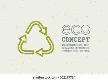 Recycling garbage icons concept. Waste utilization. Vector illustration