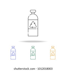 Recycling glass bottle icons. Element of ecology for mobile concept and web apps. Thin line  icon for website design and development, app development. Premium multicolor icons on white background