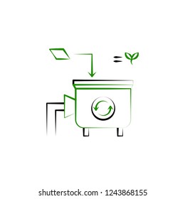 Recycling, glass container icon. Element of Recycling 2 color icon. Thin line icon for website design and development, app development. Premium icon