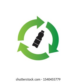 recycling glass logo vector icon