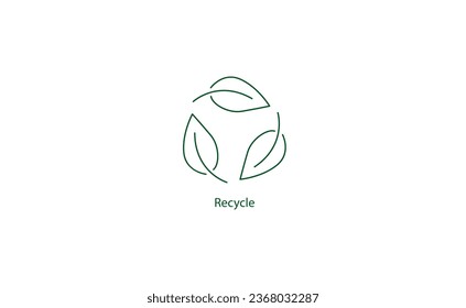 Recycling and Green Biodiversity Vector Icon: Sustainable Practices for Eco-Friendly Living in Scalable Format