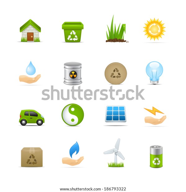 Recycling & Green\
Energy Icon Set