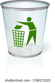 Recycling grüner Abfallvektorgrafiken