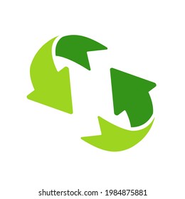 Icono de reciclaje. Una flecha que gira interminablemente Reuse Concepto Reciclado.