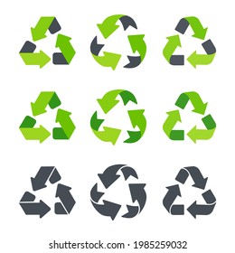 Recycling icon. An arrow that revolves endlessly Reuse concept Recycled. isolate on white background