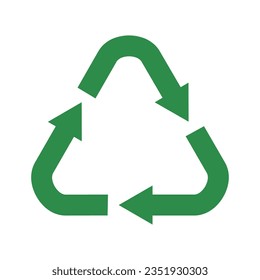 Icono de reciclaje. Una flecha que gira interminablemente Reuse Concepto Reciclado para un mejor ambiente. aislar sobre fondo blanco