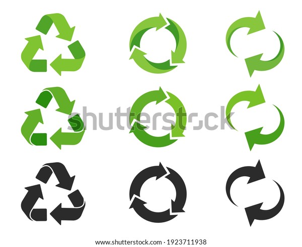 Recycling icon. An arrow that\
revolves endlessly Reuse concept Recycled. isolate on white\
background