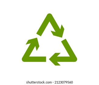Icono de reciclaje del triángulo de flechas. Símbolo de reciclaje ecológico. Marca de entorno del vector.