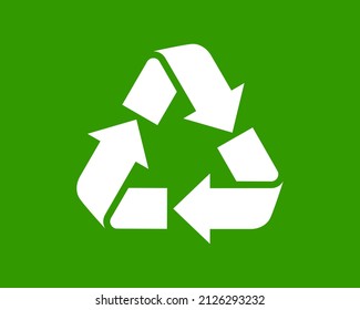 Recycling icon of arrows triangle. Eco friendly recycle symbol. Vector environment mark.